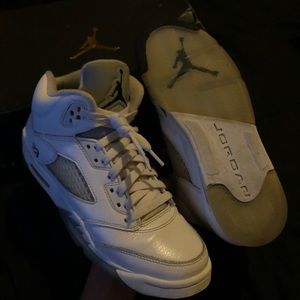Jordan 5s White Metallic
